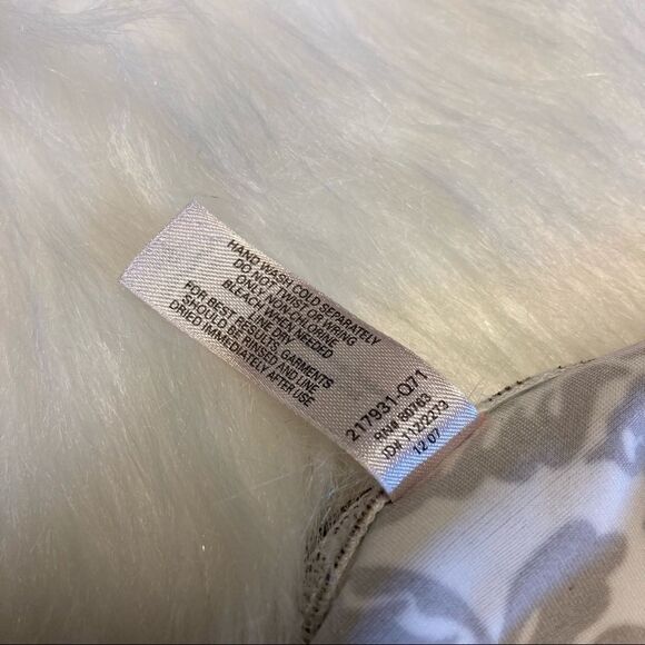 Victoria’s Secret Brown White Paisley Tie Halter Tankini Swim Top Small Boho - Picture 4 of 7